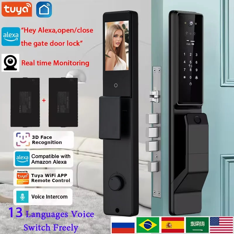 YKESDLC Alexa Voice Door Lock With Camera