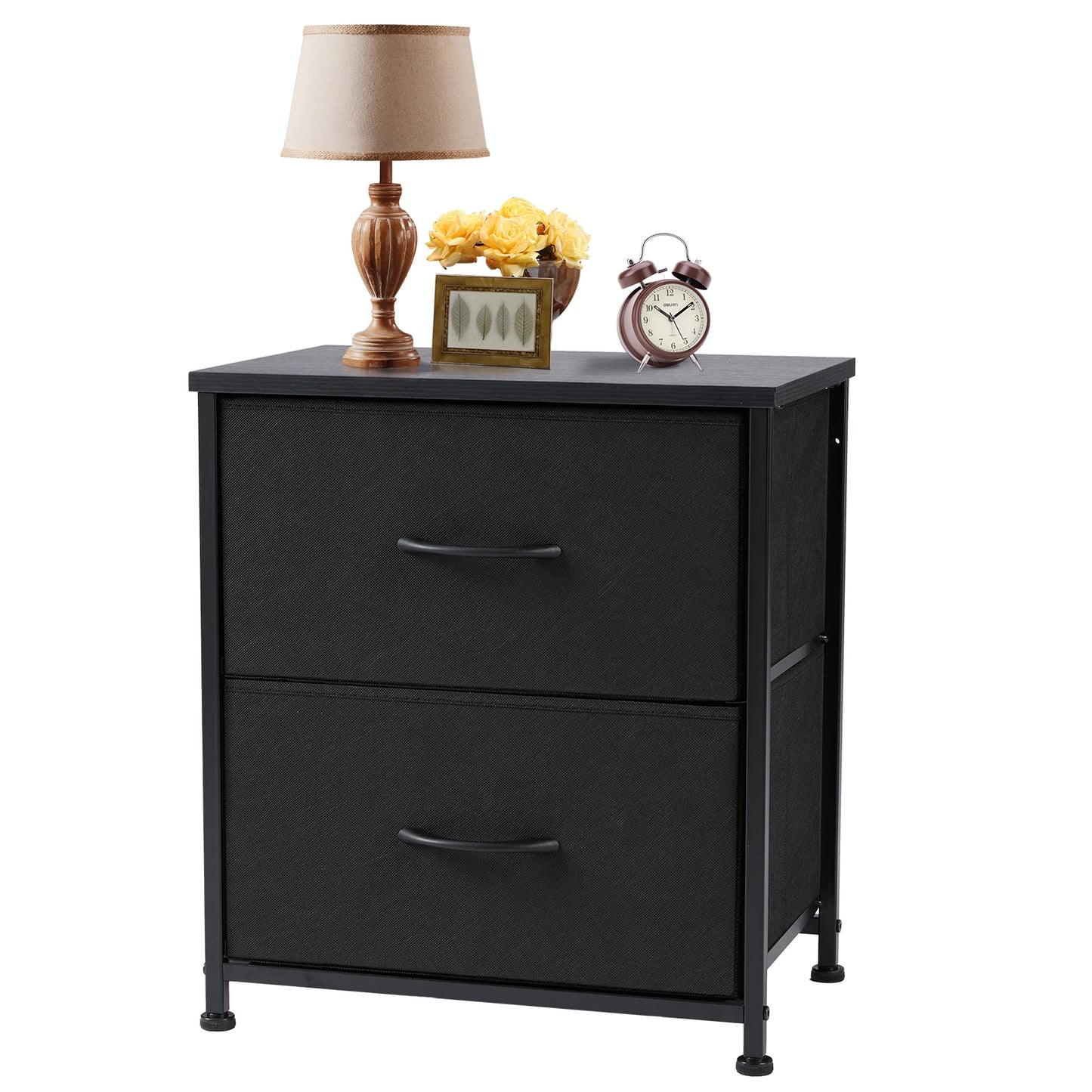 JHK Nightstand Bedside Table With Storage Drawers