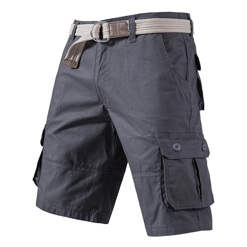 Men Cargo Knee Shorts Cotton Bermuda Gym Shorts
