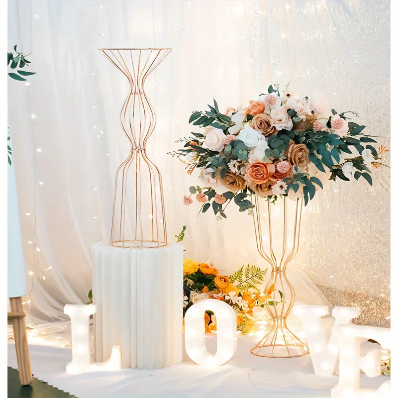 Metal Decorative Vases for Elegant Wedding Centerpieces and Seasonal Decorations
