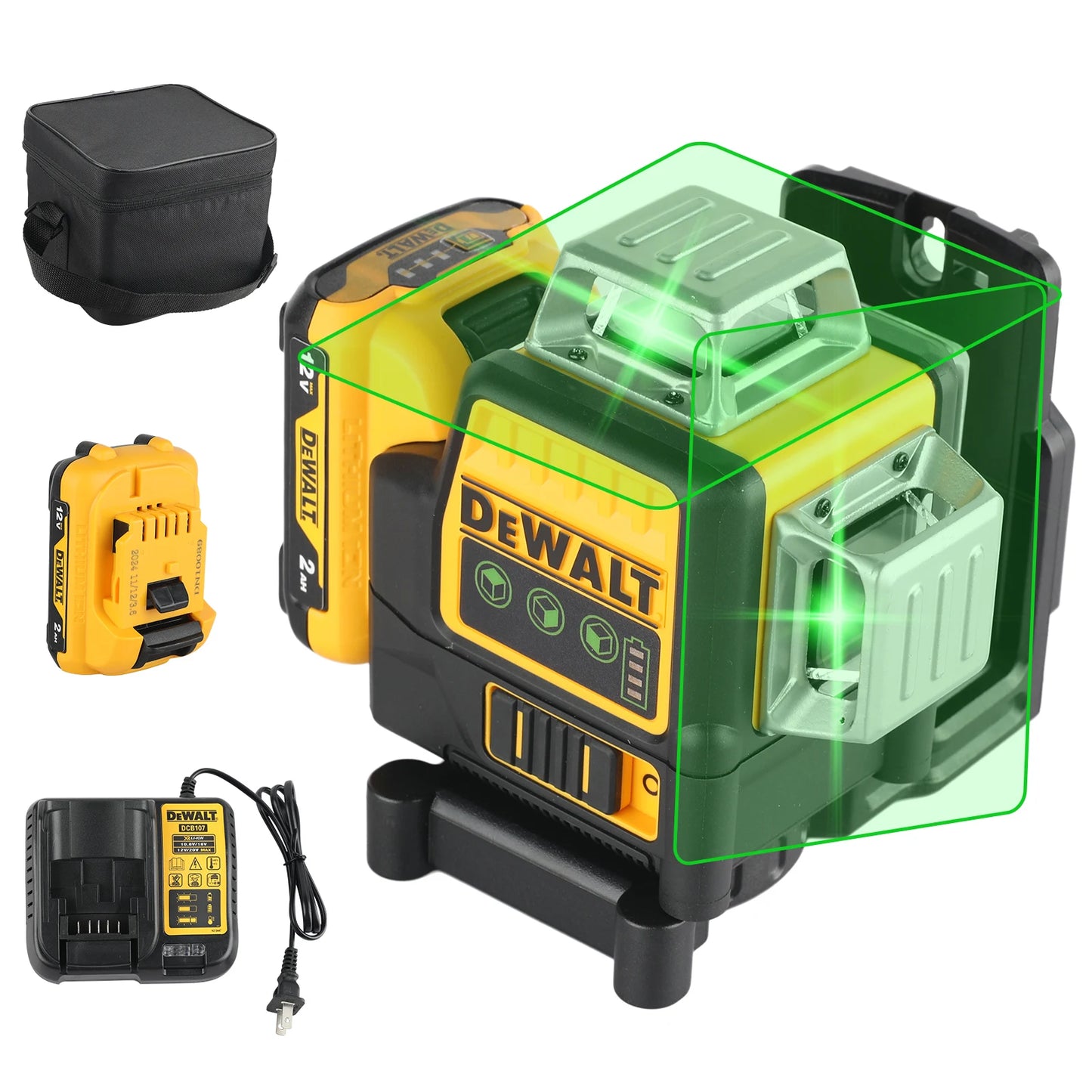 DEWALT DW089LG 12V Li Ion Battery Powered Self Leveling Green Beam Laser