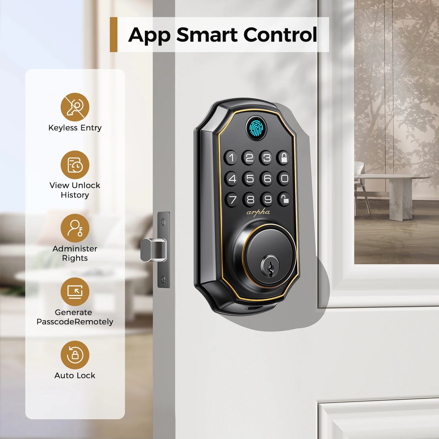 Arpha 5 In 1 Smart Fingerprint Door Lock