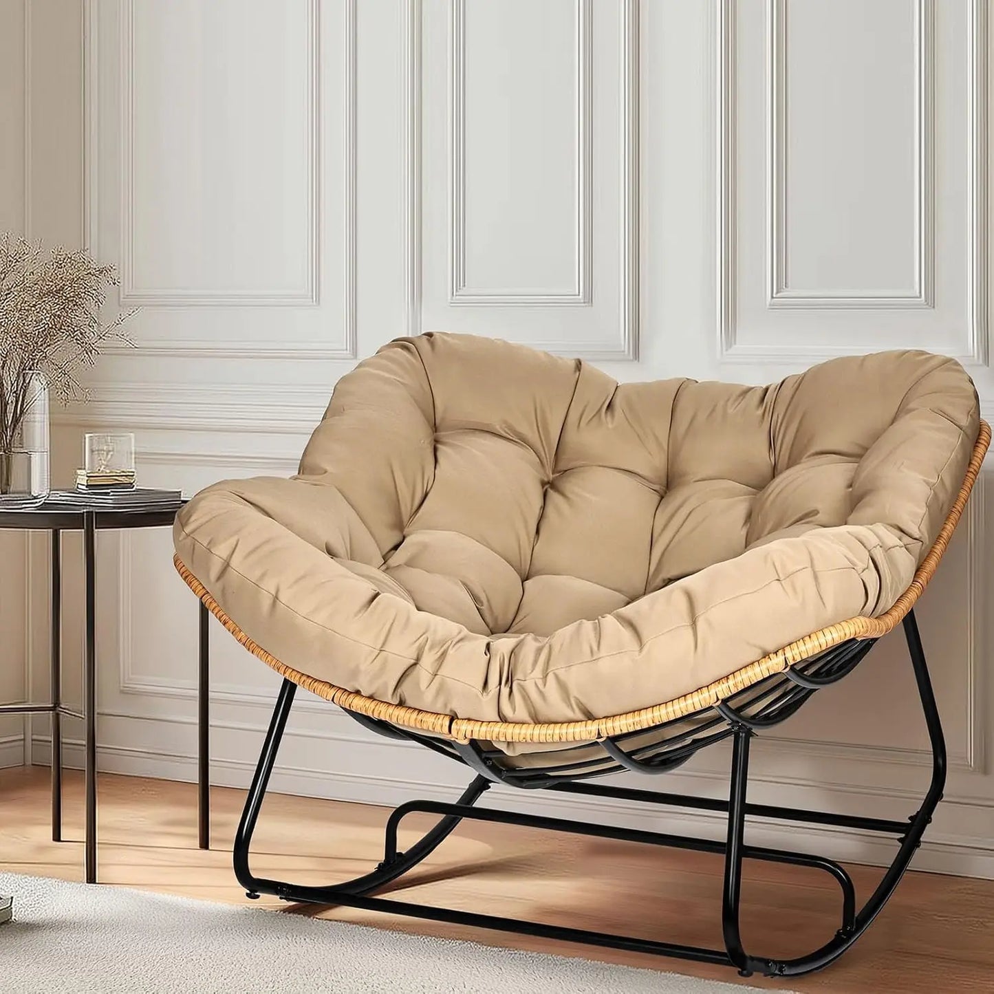 Egg Outdoor Rocking Chair Papasan Lounge Rocker