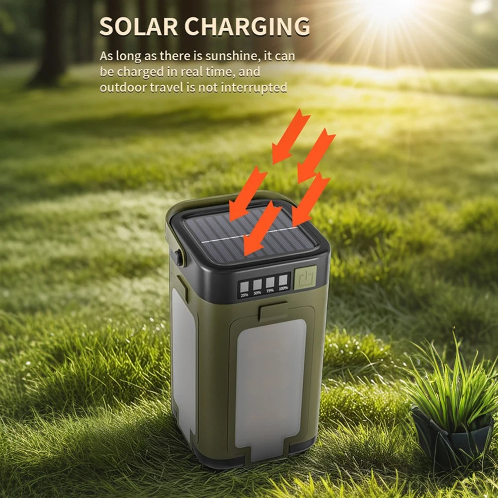 Shunmaii Solar Camping Light Power Bank Lantern Foldable