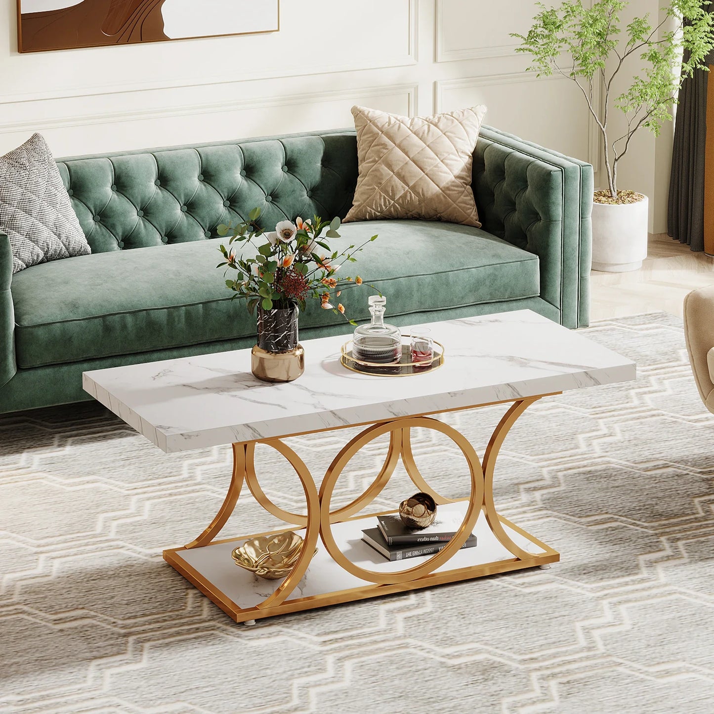 Tribesigns Rectangle Coffee Table