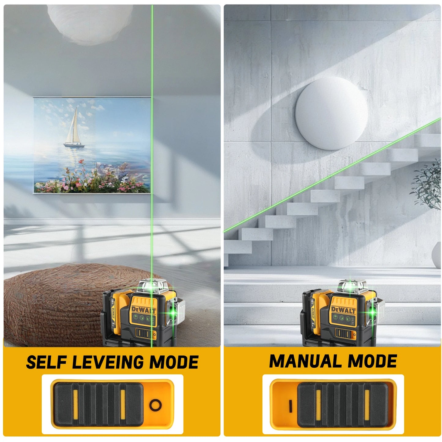 DEWALT DW089LG 12V Lithium Self Leveling Green Beam Laser