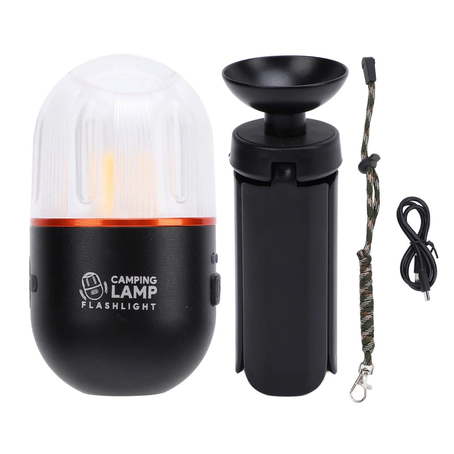 Camping Lamp Tripod Multifunction Flashlight Portable Tent Light