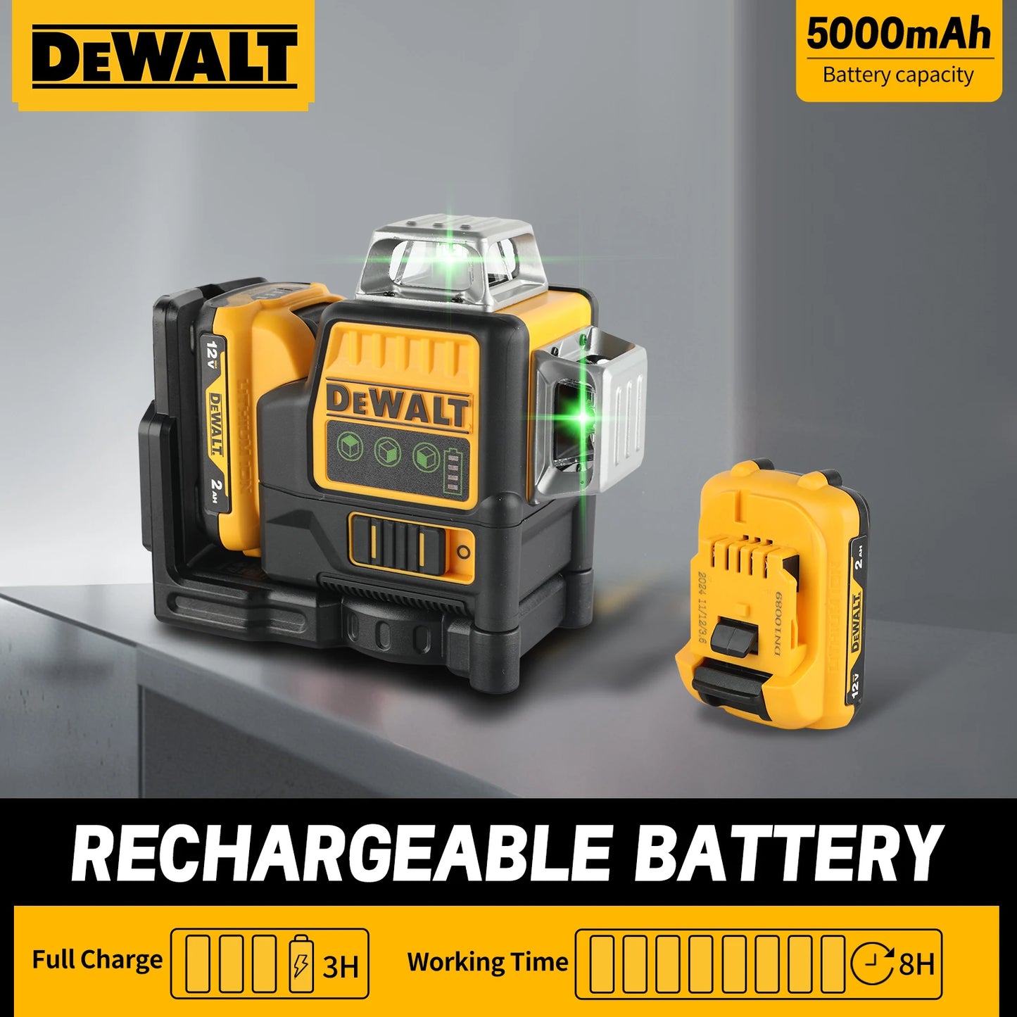 DEWALT DW089LG 12V Lithium Self Leveling Green Beam Laser