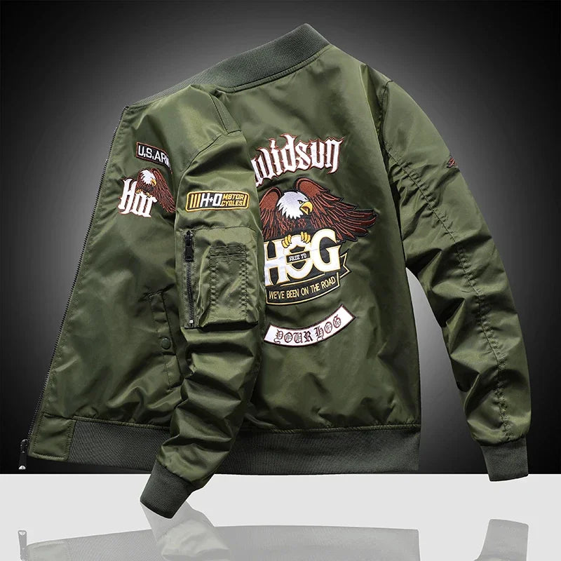 Flight Jacket for Men Embroidered Workwear Pilot Style