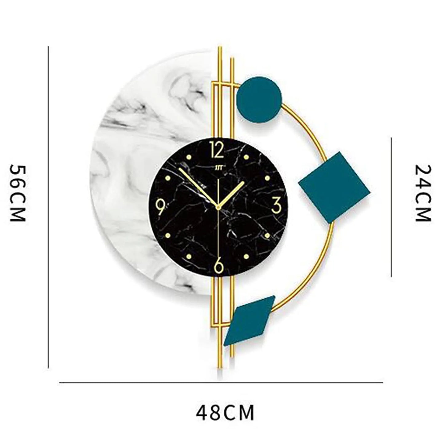 Marble Wall Clock Nordic Silent Battery Operated
