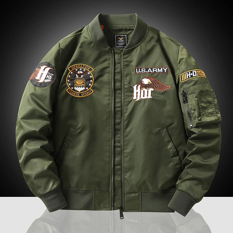 Flight Jacket for Men Embroidered Workwear Pilot Style