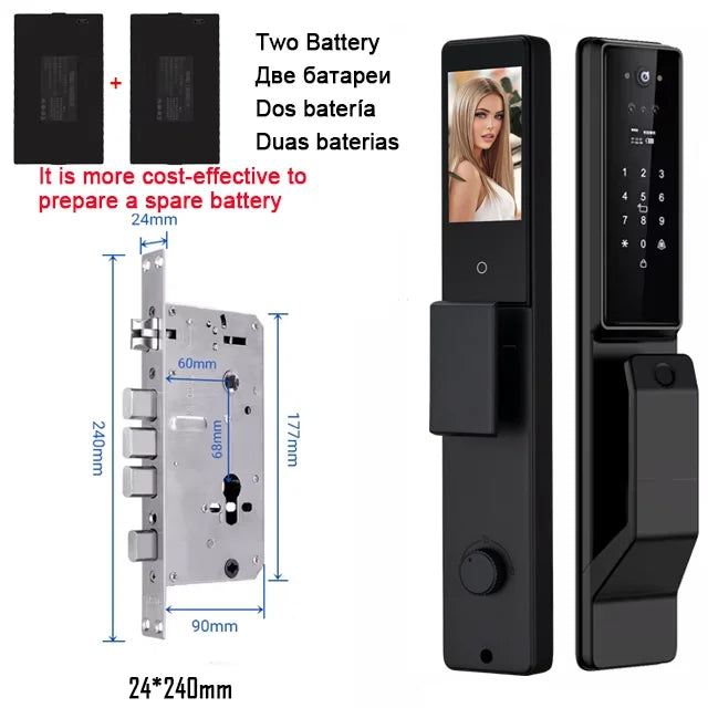 YKESDLC Alexa Voice Door Lock With Camera
