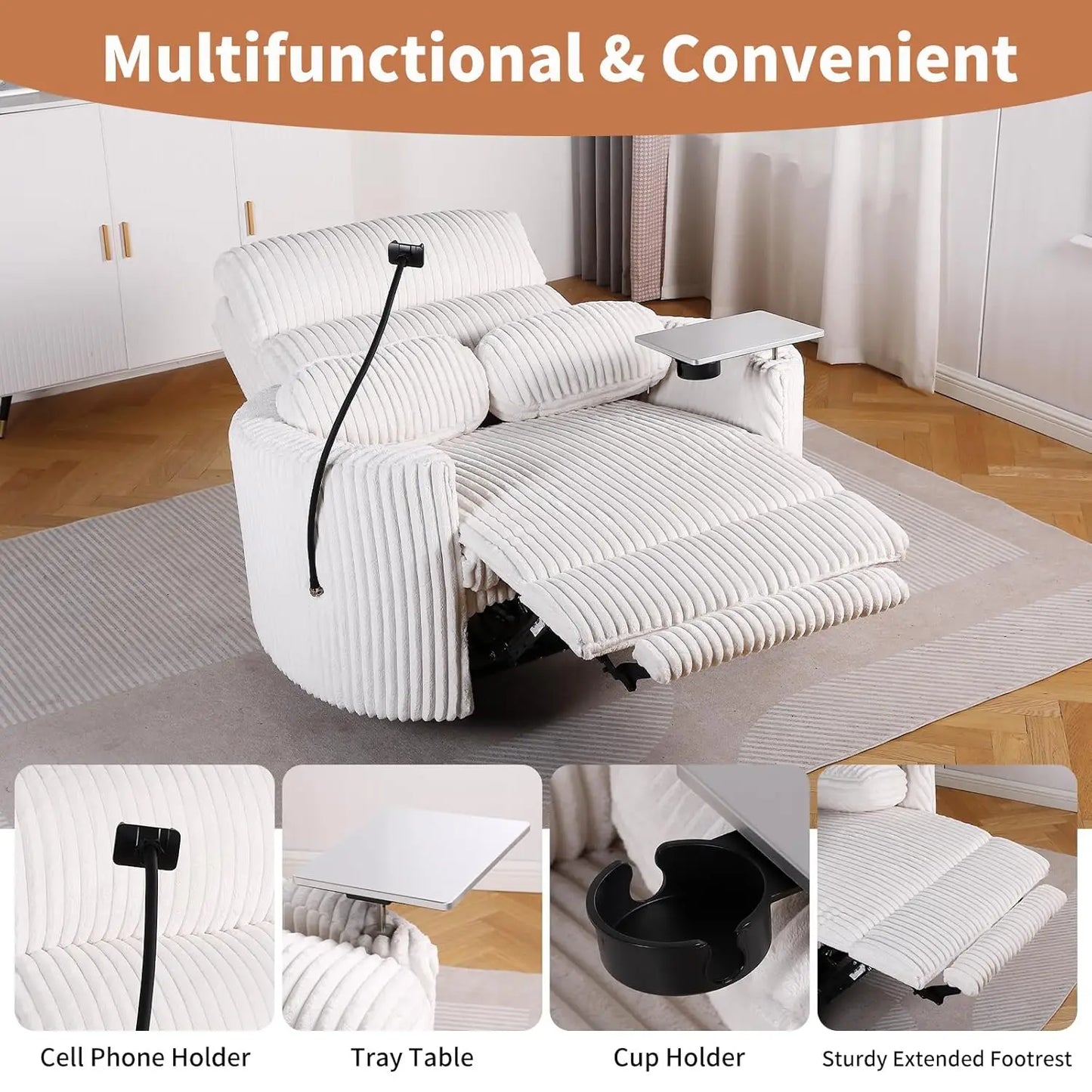 Electric Recliner Chair for Living Room Headrest