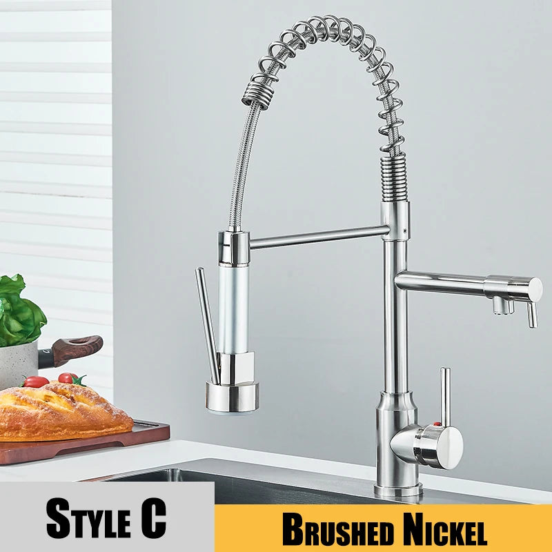 Wanmivezlo Kitchen Sink Faucet Pull Down Hot Cold