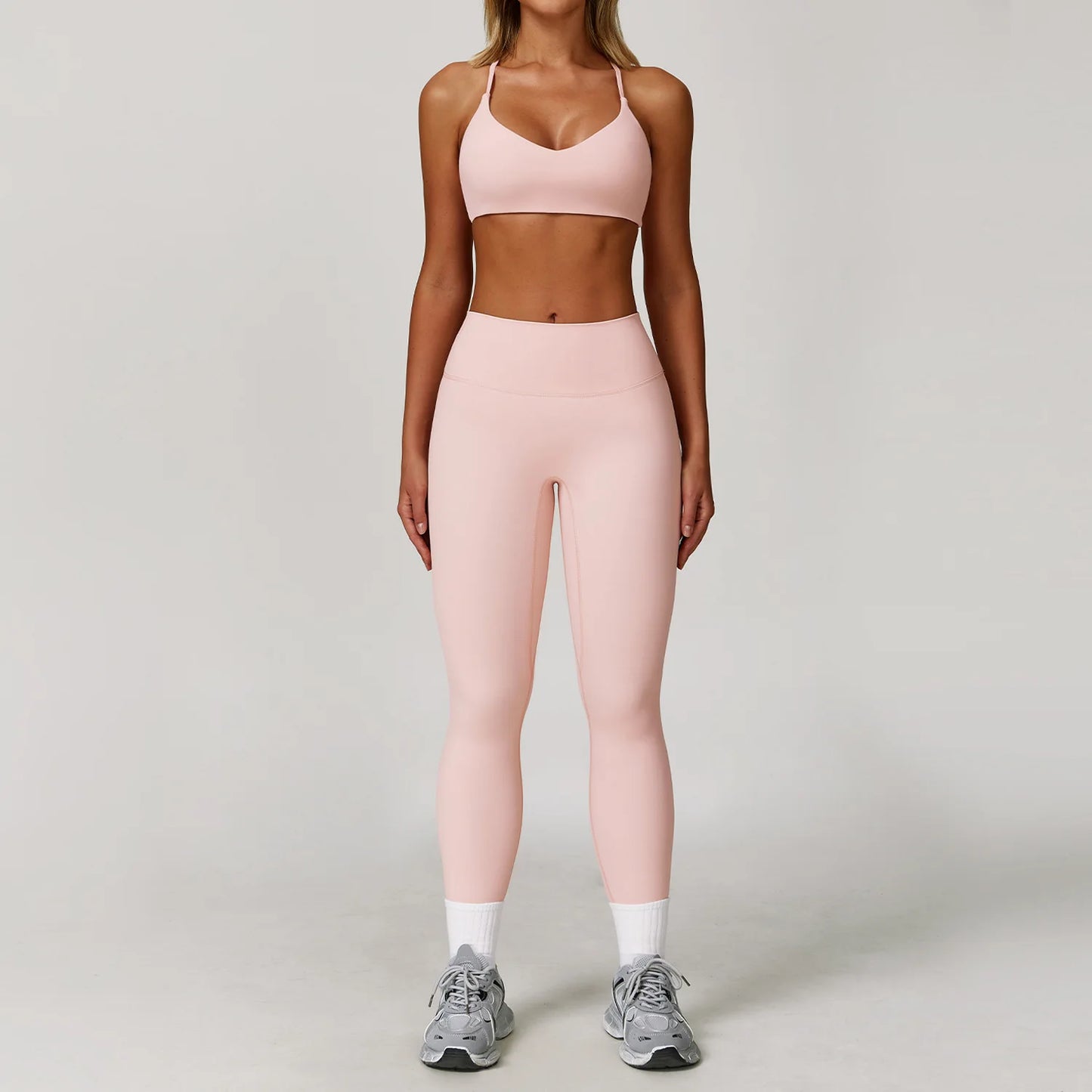 Women Gym Set Yoga Bra Jacket High Waist Leggings Shorts