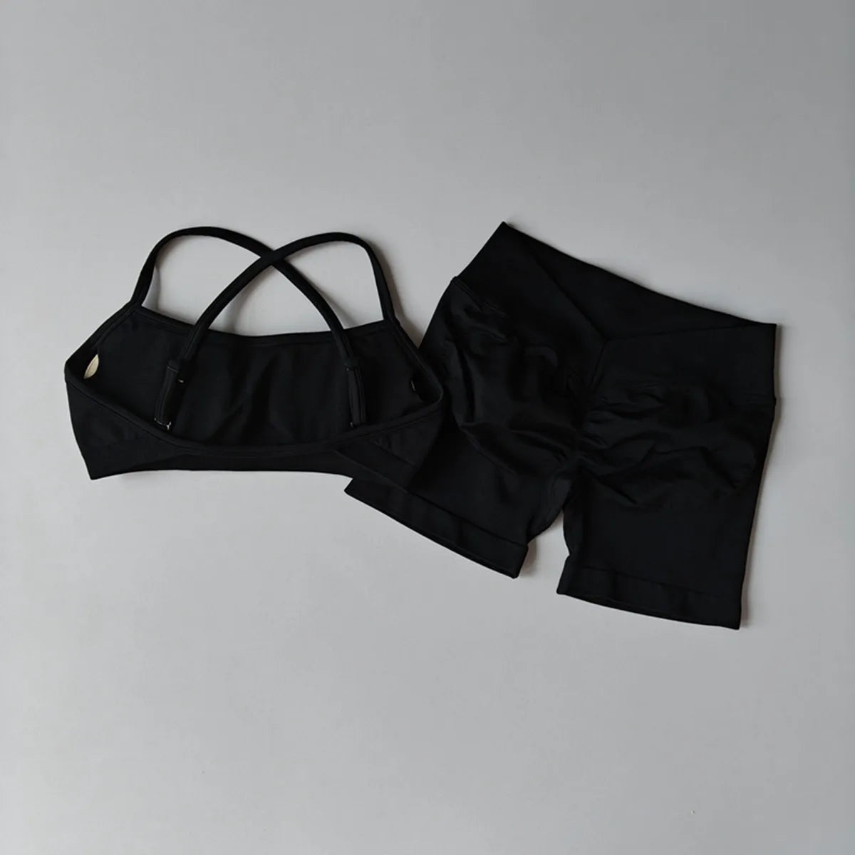 Women's 2-Piece Seamless Yoga Set with Sports Bra and Shorts