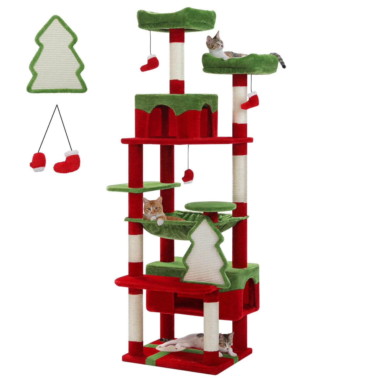 PAWZ Road Large Cat Tree and Tower for Indoor Cats with Sisal Scratching Posts
