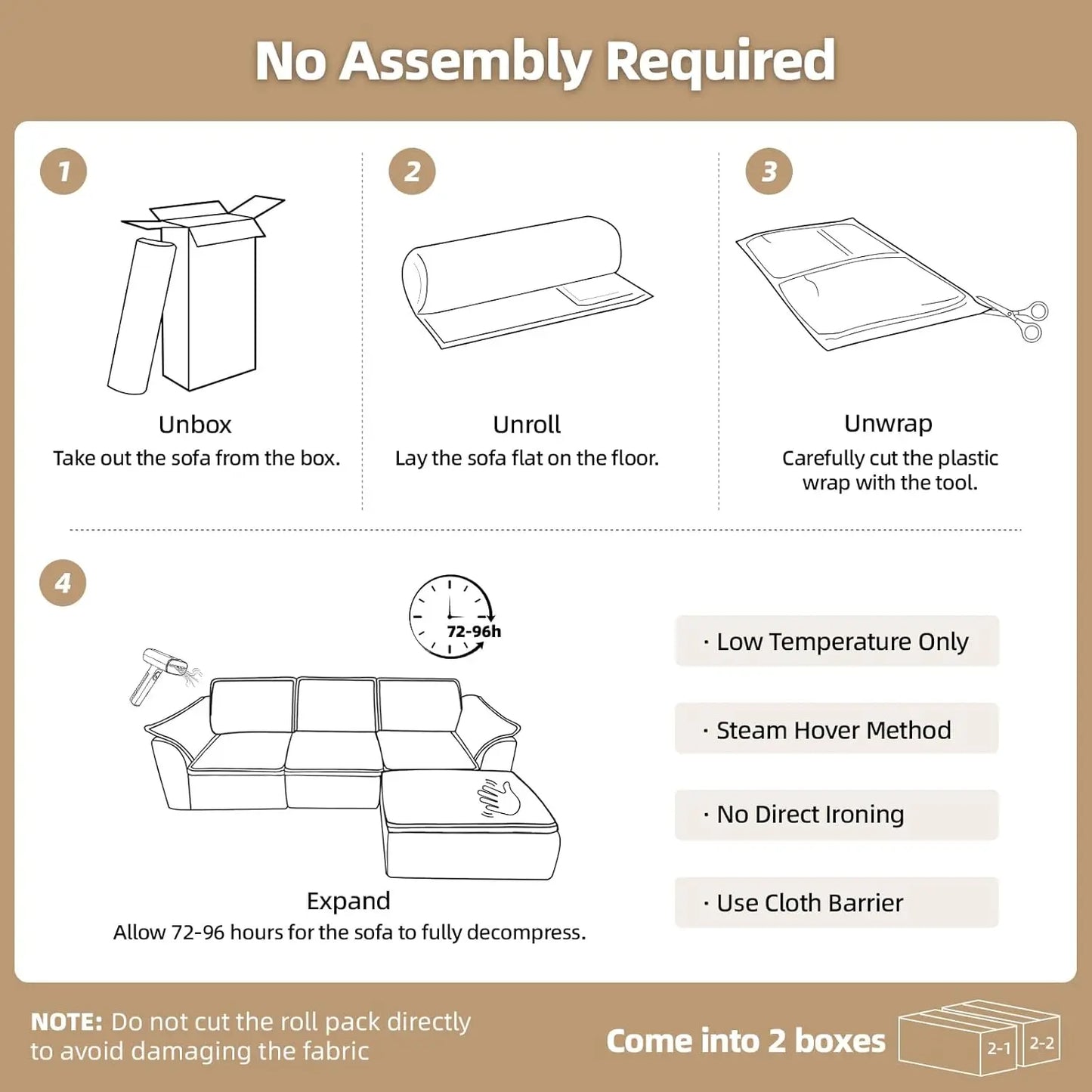 Cloud Couch Sectional Padded Armrests Ottoman