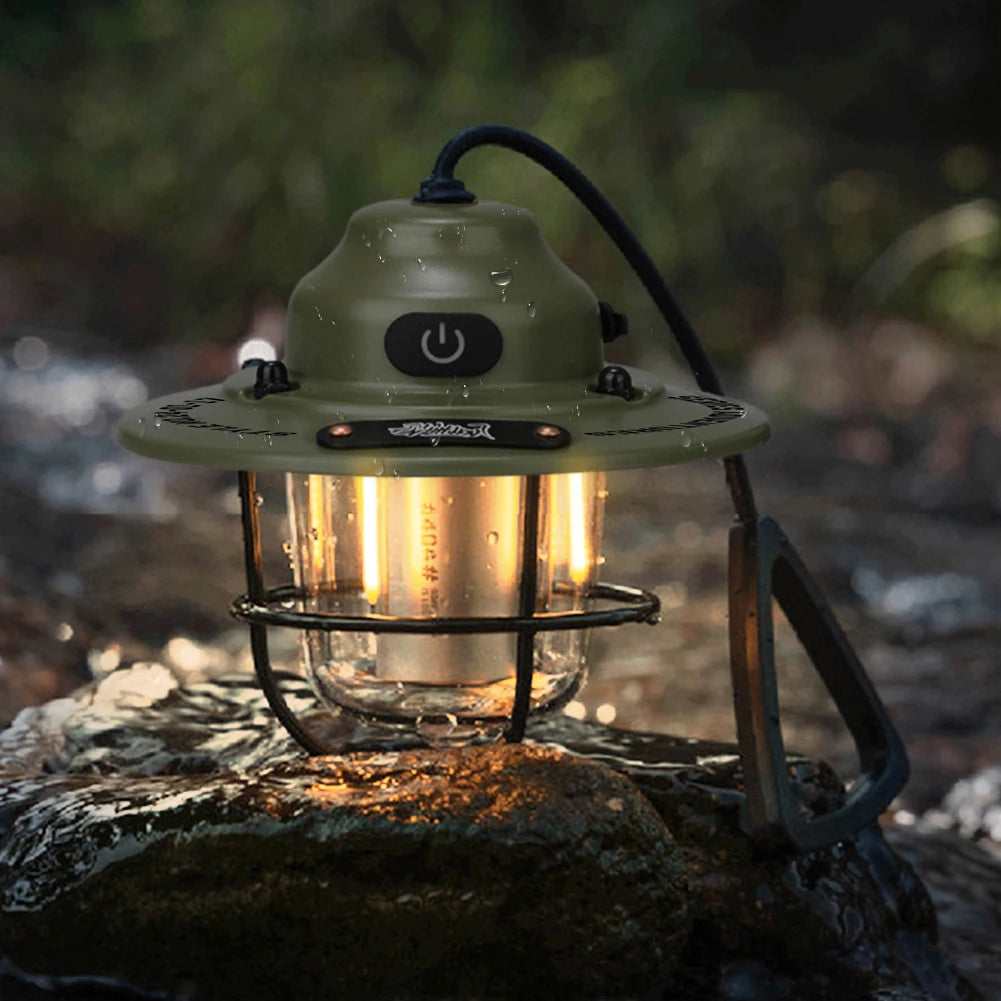 LED Camping Lantern Dimmable Type C Charging 4 Light Modes