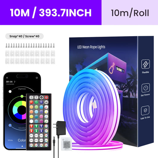 Aiopp Neon LED Rope Lights RGB Strip With Remote And App Control