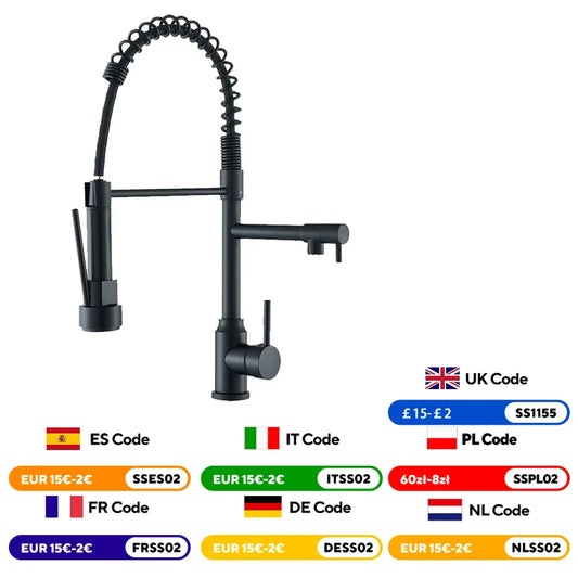 Wanmivezlo Kitchen Sink Faucet Pull Down Hot Cold