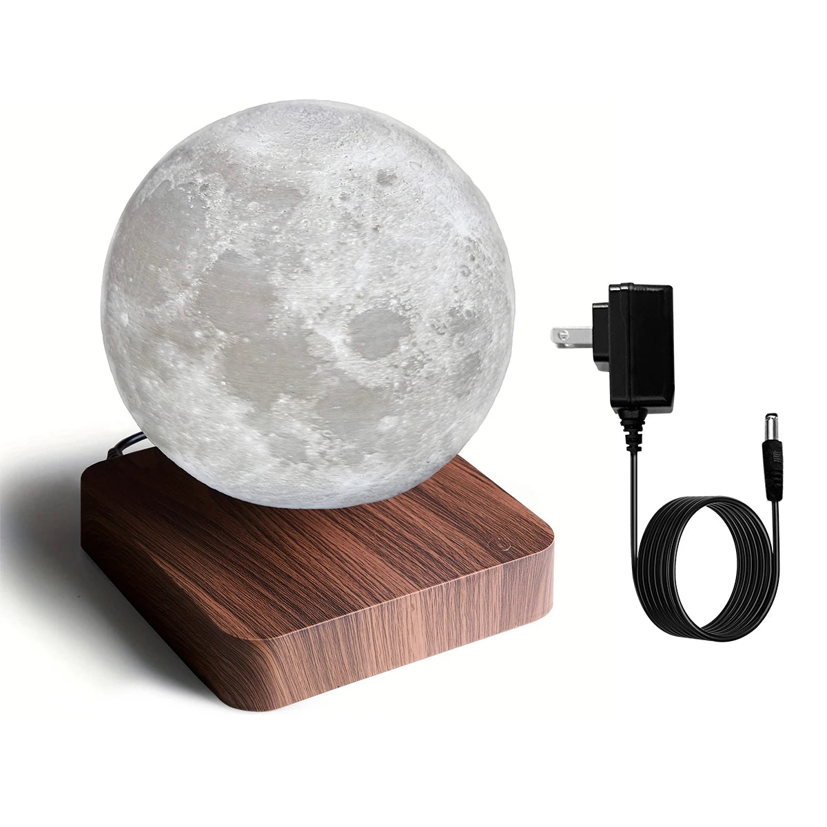 Mexllex Magnetic Floating Moon Lamp With Wooden Base Night Light