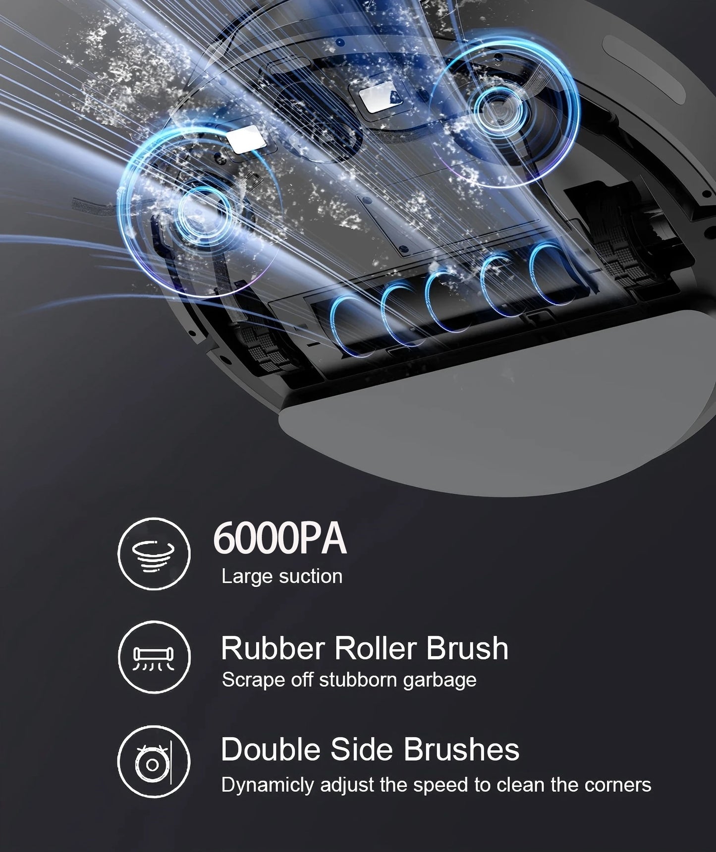 BOAIMORE Robot Vacuum Cleaner Combo And Mop With Smart Mapping