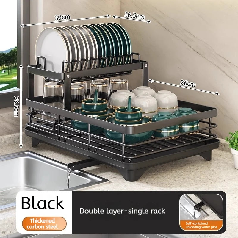 Stainless Steel Dish Drying Rack Over Sink With Drainboard Plate Drainer Storage Organizer