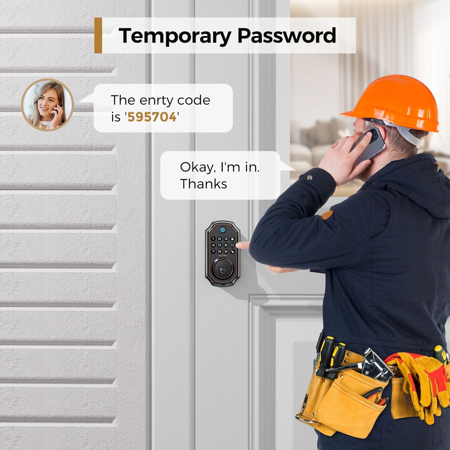 Arpha 5 In 1 Smart Fingerprint Door Lock