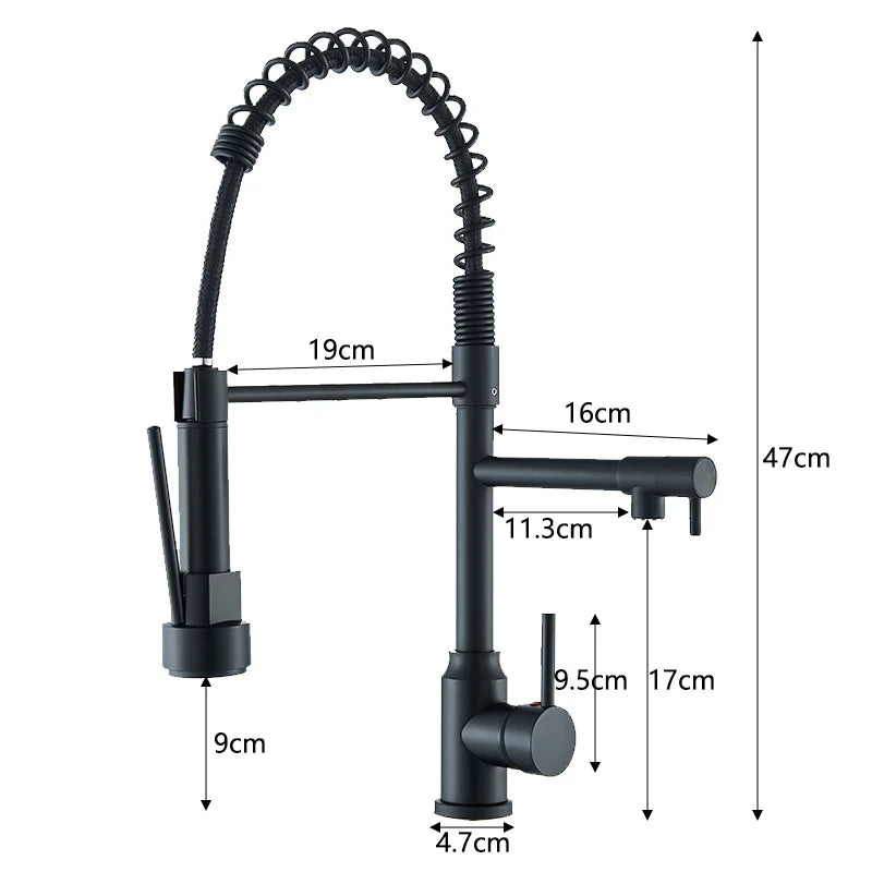 Wanmivezlo Kitchen Sink Faucet Pull Down Hot Cold