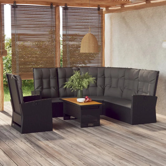 3 Piece Outdoor Patio Lounge Set With Cushions