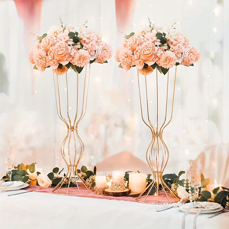 Metal Decorative Vases for Elegant Wedding Centerpieces and Seasonal Decorations