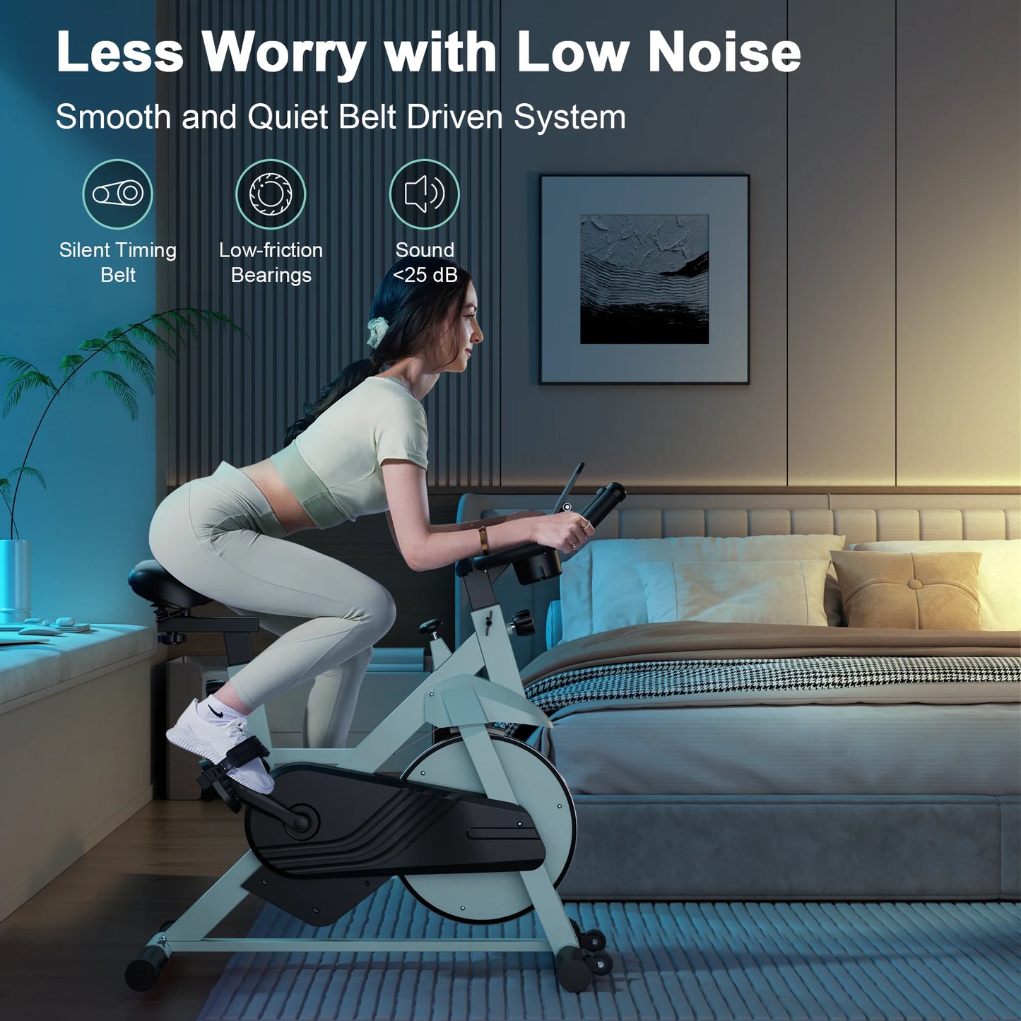 Superun Exercise Bike With 32-Level Magnetic Resistance For Home