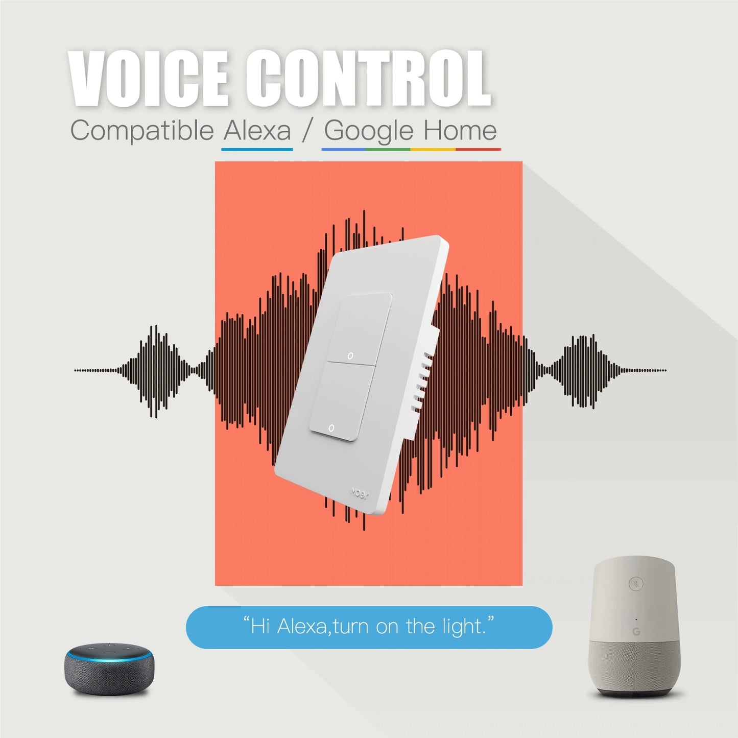 MOES Tuya WiFi Smart Light Switch Alexa Compatible US