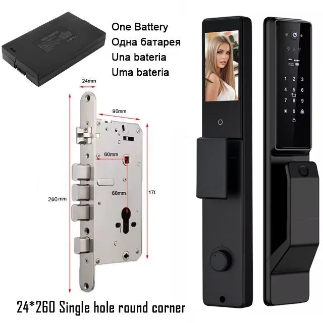 YKESDLC Alexa Voice Door Lock With Camera