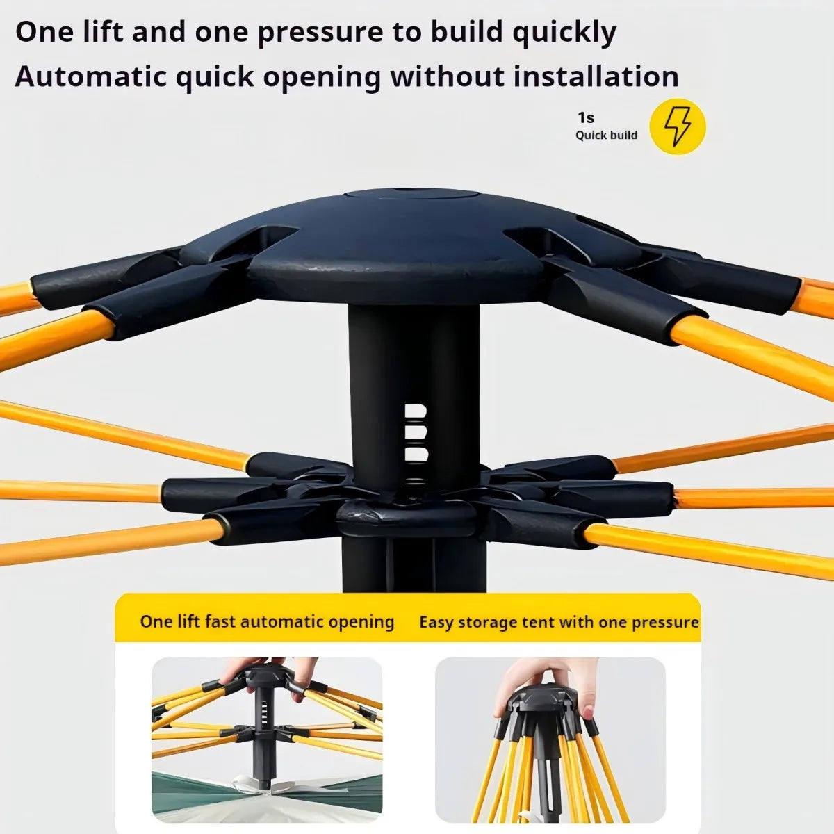 Pakicetus Outdoor Shelter Sunshade Camping Tent With Two Doors And Two Windows