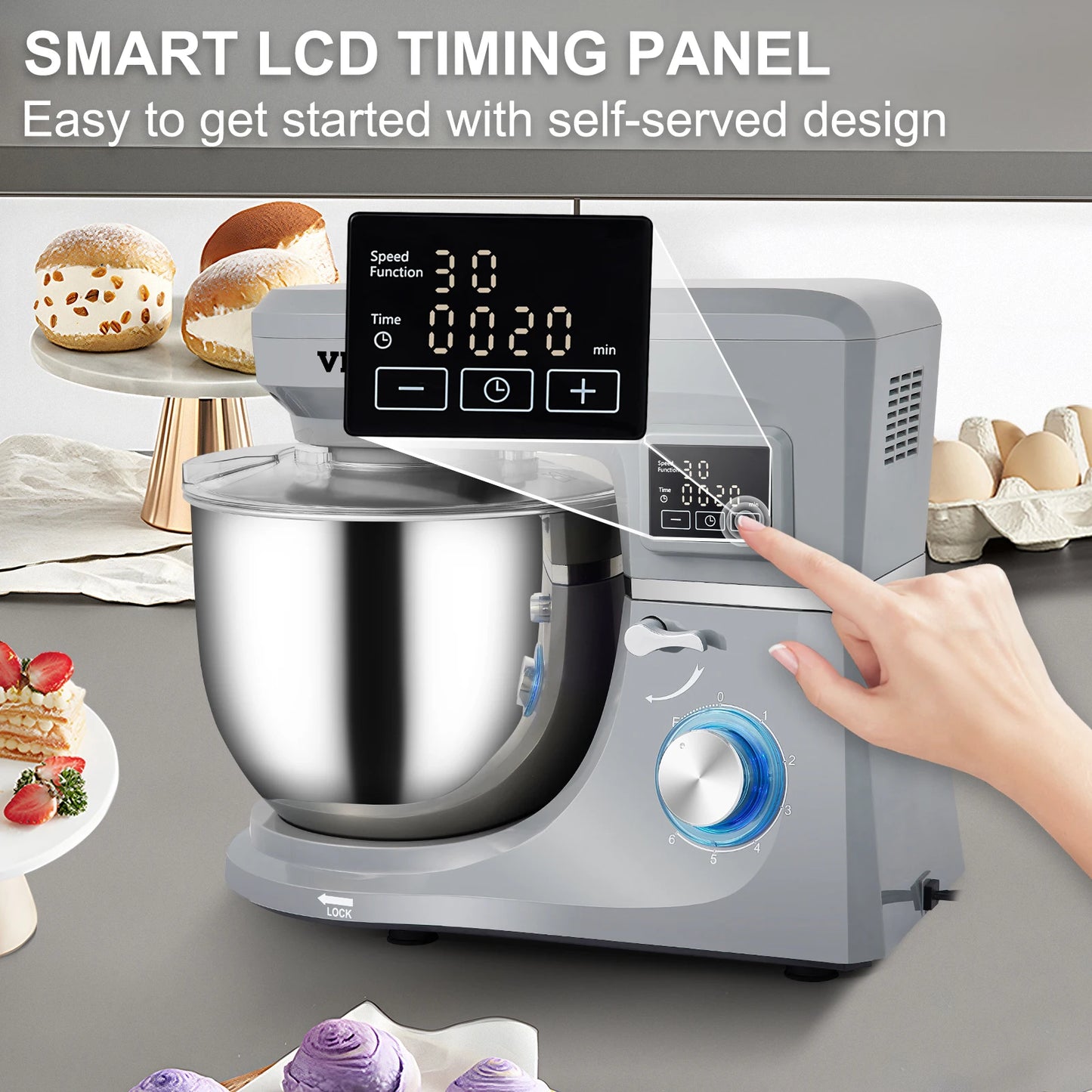 VEVOR 5 In 1 Stand Mixer Electric Multifunction
