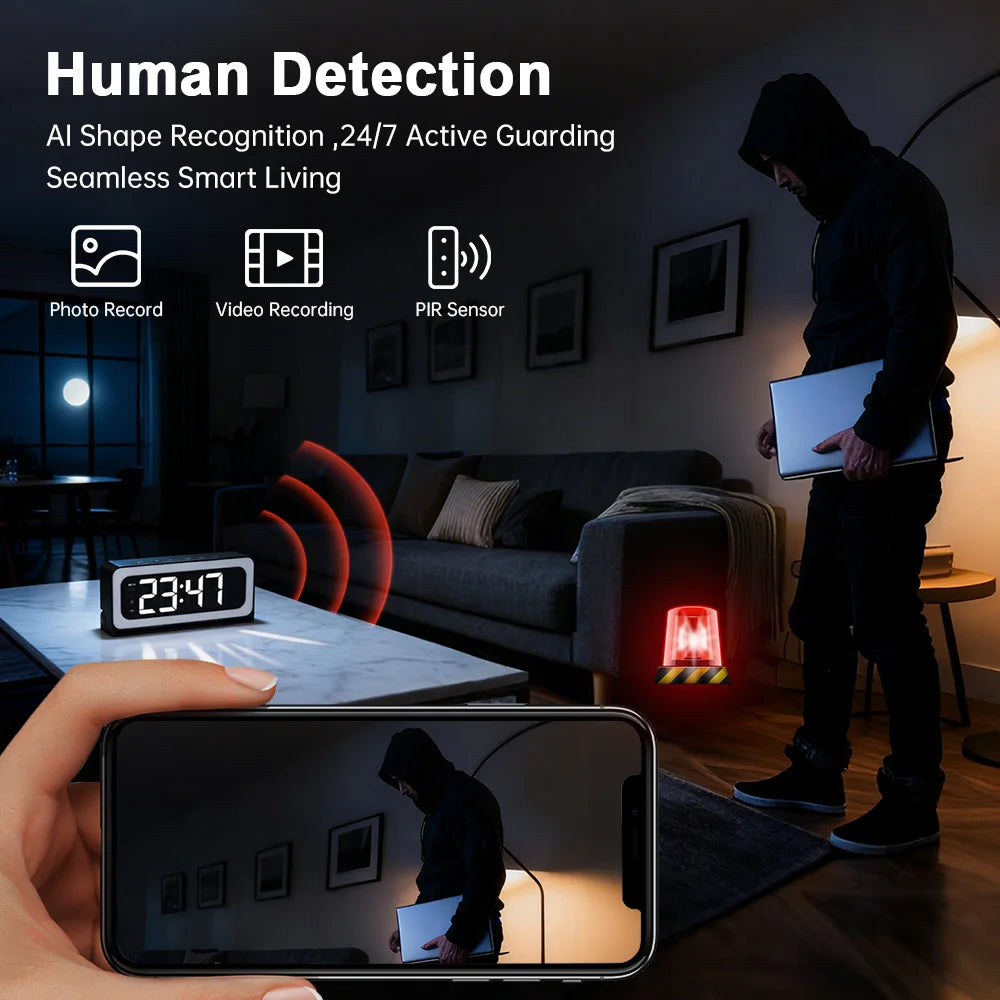 NOAHTEC 1080P Alarm Clock Camera Wireless IR
