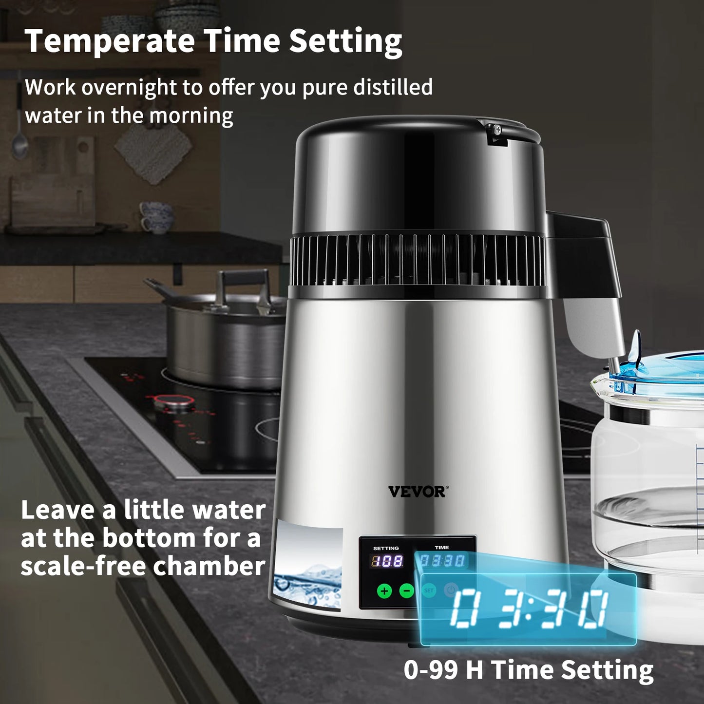 SucceBuy Water Distiller Purifier 1 L Per Hour
