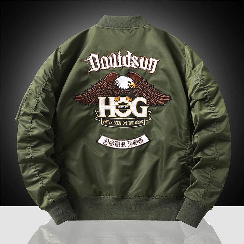 Flight Jacket for Men Embroidered Workwear Pilot Style