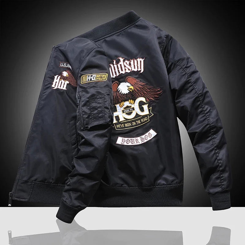 Flight Jacket for Men Embroidered Workwear Pilot Style