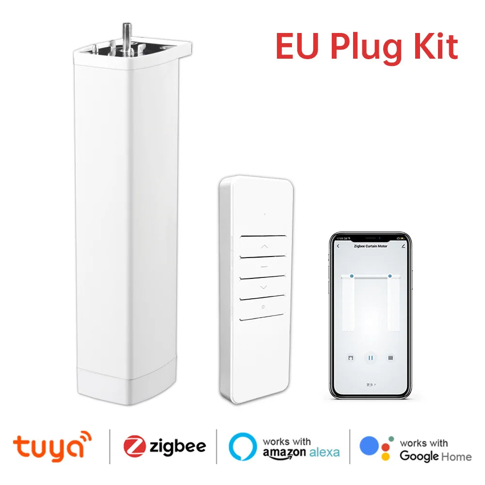 Manhot Tuya WiFi Zigbee Electric Curtain Shutter Motor With RF Remote