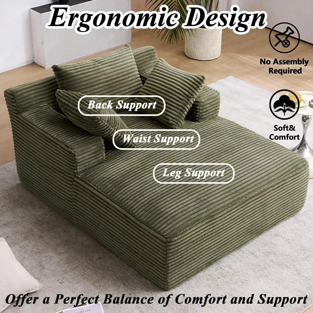 Chaise Lounge Indoor Chair With Pillows