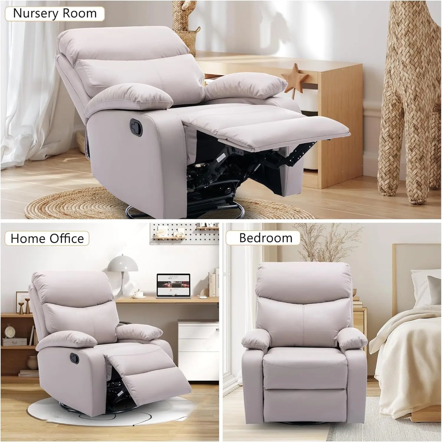 Swivel Rocker Recliner Chair For Adults