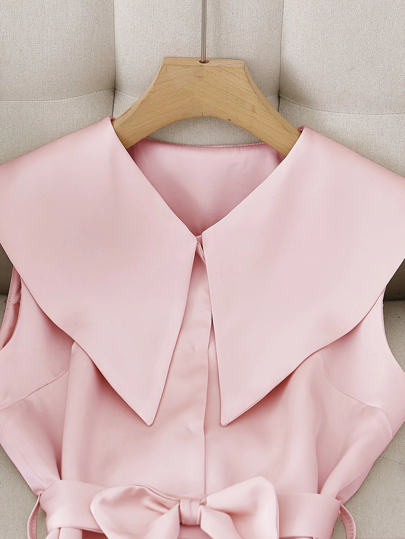 ZHUANIE Solid Sleeveless Top And Trousers Two Piece Set For Office Ladies