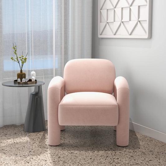 Mid Century Velvet Upholstered Accent Chair