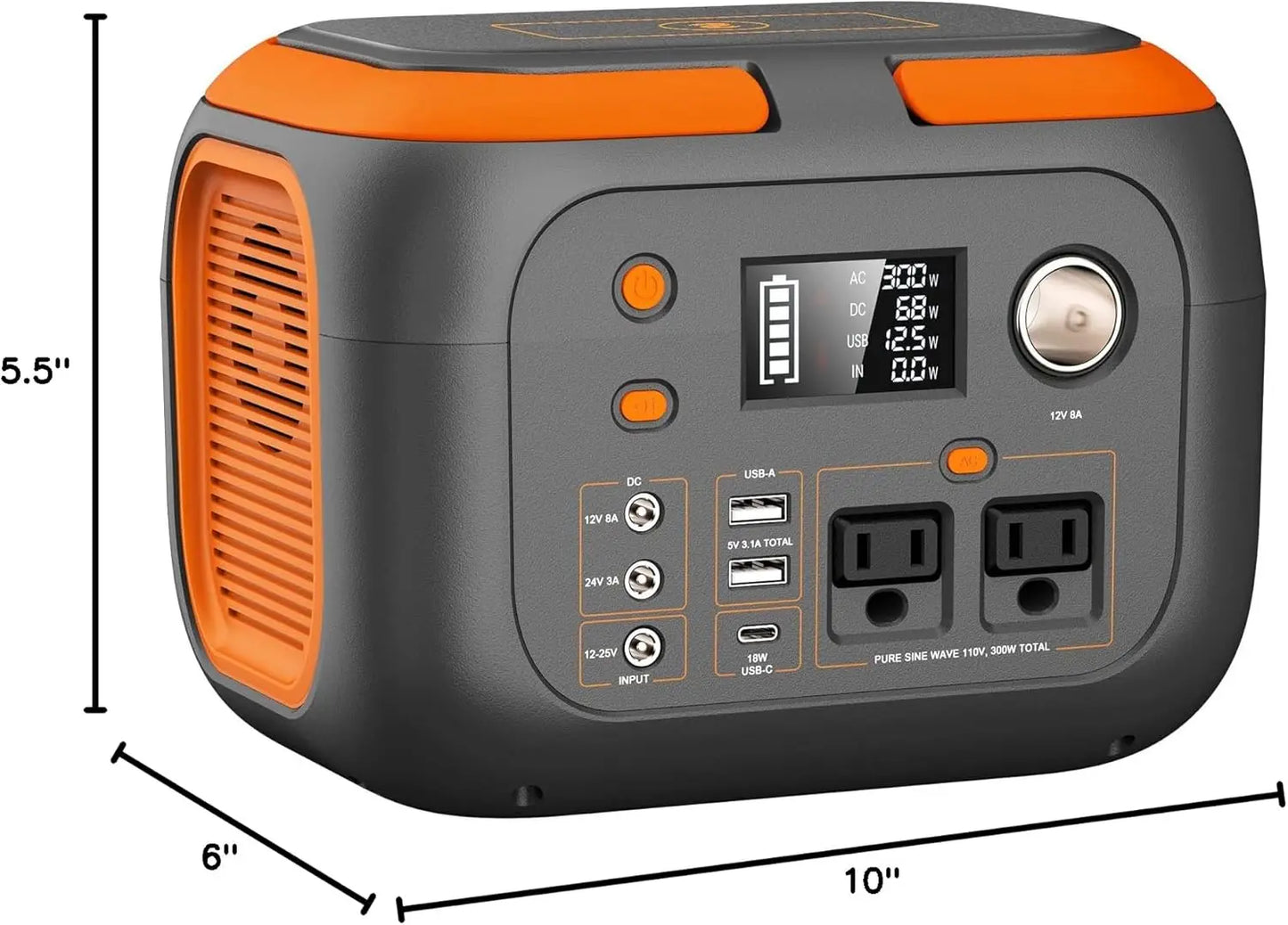 SinKeu 600W Portable Power Station Solar Generator