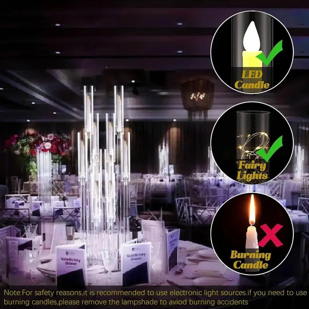 Acrylic Candelabra Centerpiece For Wedding Tables