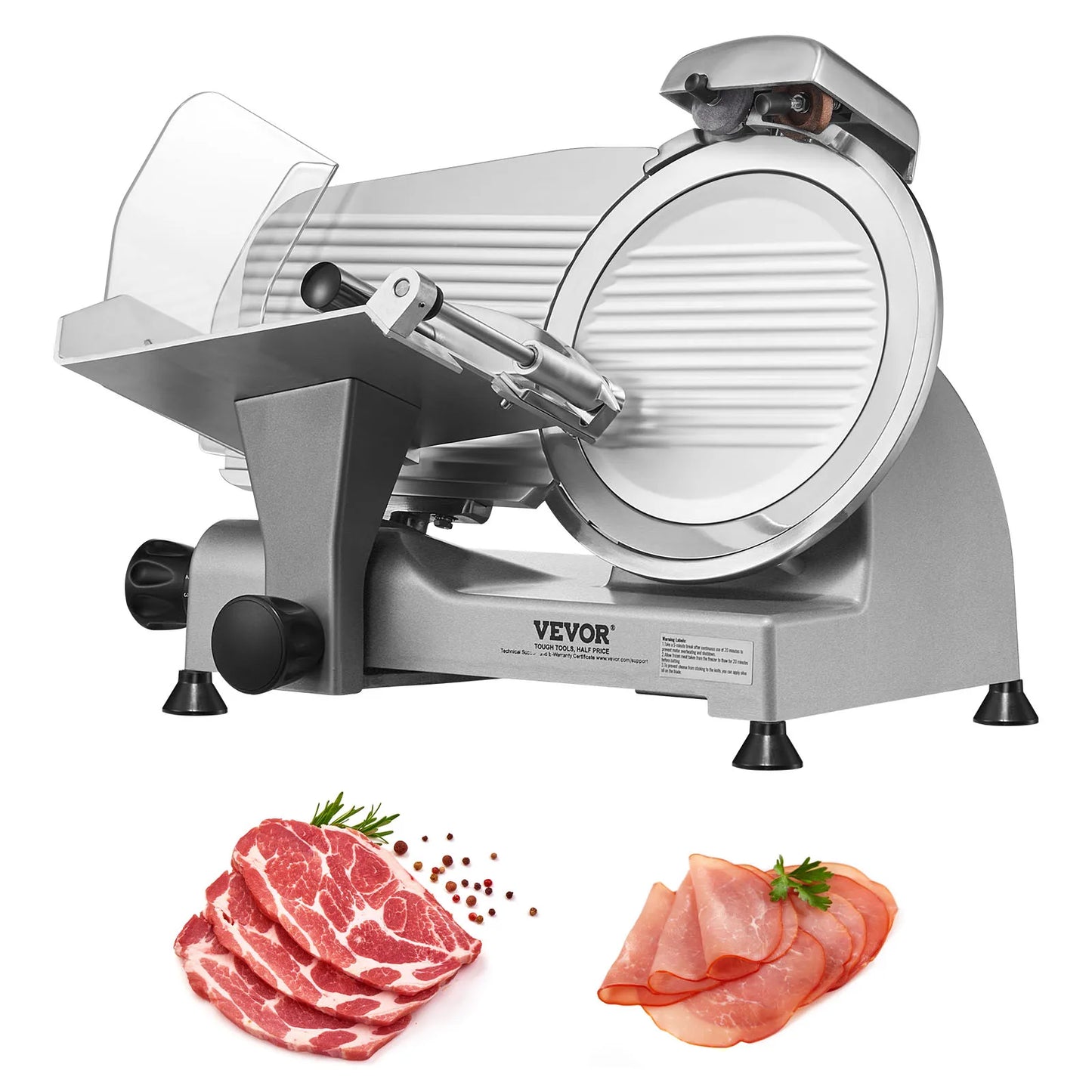 VEVOR Meat Slicer 340W SUS420 Stainless Sharpener