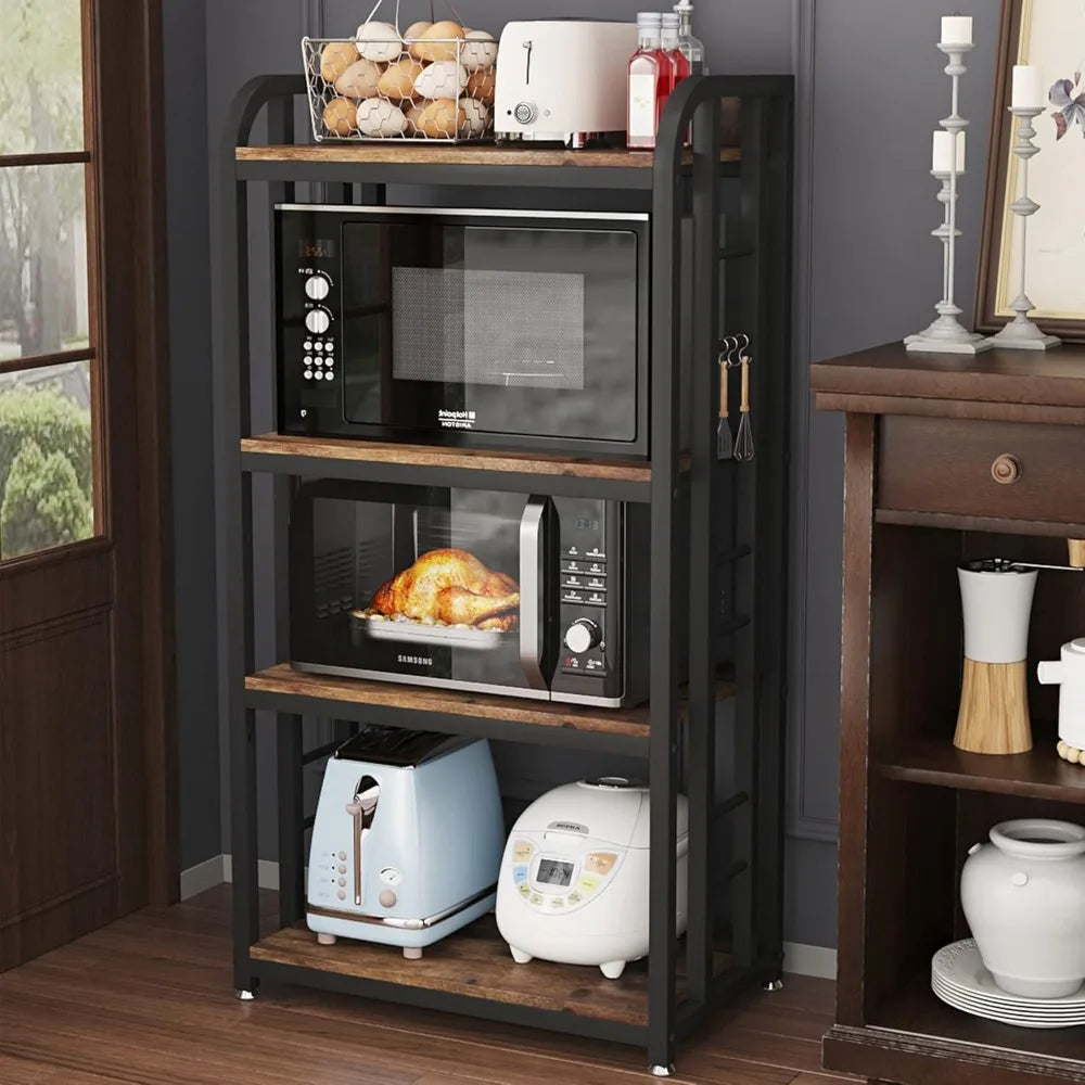 RBXC 4-Tier Microwave Oven Stand With Storage Shelves